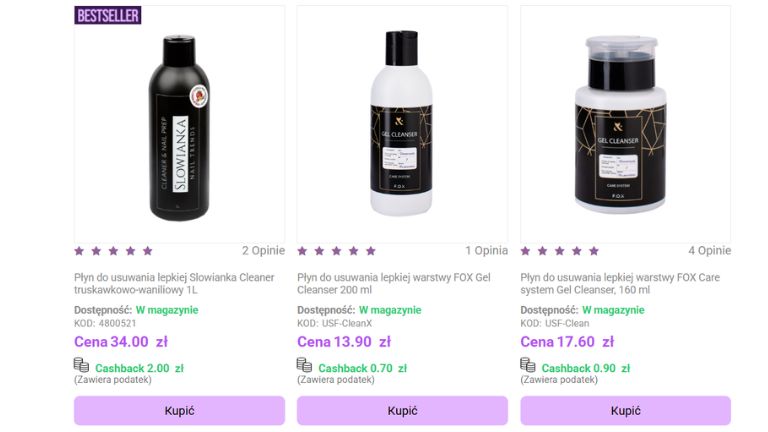 Płyny do usuwania lepkiej warstwy Tufishop